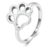 Anillo De Plata De 925 Con Diseo De Perro Y Gato Para Mujere