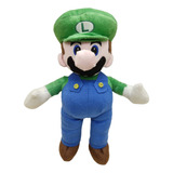 Boneco Luigi Personagem Verde Game Super Mario Grande 36cm