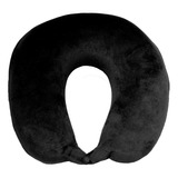 Space Pillow Almohada Viaje Espuma Viscoelástica Soft Plush Color Negro