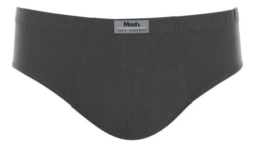 Cueca Masculina Slip Mash Algodão Lisa Cós Elástico Conforto