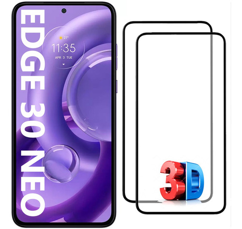 Em Dobro Película Vidro 3d Compatível Edge 30 Neo Xt2245