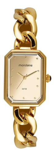 Relógio Quadrado Corrente Mondaine Original Elegante Casual
