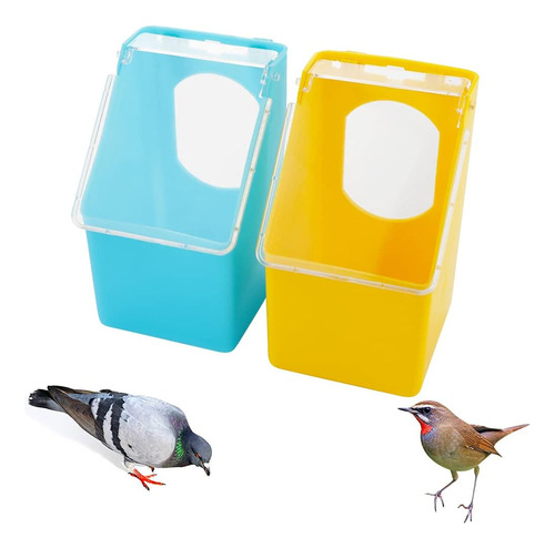 Comedero De Plastico Para Palomas 2 Unidades Caja Colgante P