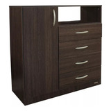 Comoda Cajonera Platinum 921 4 Cajones 1 Puerta 