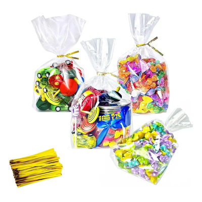 100pzs Bolsas Celofán Transparentes Dulces Decoración Fiesta Color Transparent | MercadoLibre