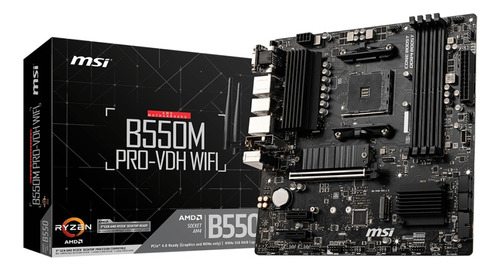 Placa Madre Msi B550m Pro-vdh Wifi Socket Am4, 4xddr4, Ryzen