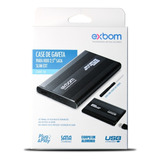 Case Exbom De Gaveta P/ Hdd 2.5'' Sata Slim Externo Usb 2.0