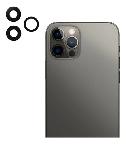 Kit 3 Lente Vidro Câmera Traseira Para iPhone 12 Pro Max