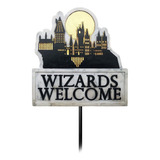 Wizards Welcome Harry Potter - Estaca Decorativa Para Patio,