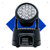 Mini Moving Head Wash 18 Quadrileds Rgb Iluminação Dj