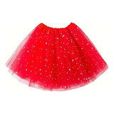 Tutu Con Glitter De Estrella 30cm Para Niñas