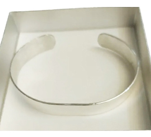 Pulsera Media Esclava 12mm Plata925 Garantía Escrita Estuche