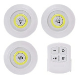 Kit 3 Lâmpada Luminária Led Spot Sem Fio Controle Remoto