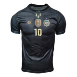 Camiseta Argentina 3 Estrellas- Diseño Messi Gold