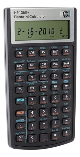 Calculadora Financeira Hp 10b2+ Cor Preto