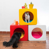 Cucha Dado Cubo Plástica Apilable P/ Perros Chicos Y Gatos 