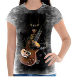 Camiseta Personalizada Feminina Jogo Guitar Hero 01