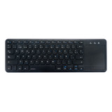 Teclado Inalámbrico Con Touchpad Smart Tv Fiddler Color Del Teclado Negro