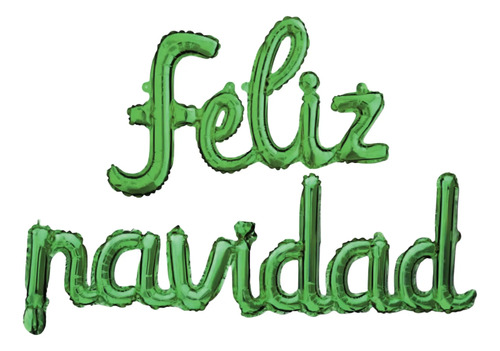 Globo Feliz Navidad Letra Cursiva Letrero Navideño Celebra