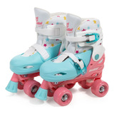 Patins Roller Skate Infantil Ajustável Radkal 4 Rodas Fenix