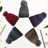 Gorro Beanie Invierno Mujer Frio Tejido Pompon Bonete 