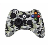 Funda Silicon Compatible Con Control Xbox 360 Camuflaje Gris