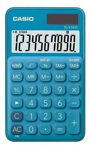 Calculadora De Bolso Casio Sl-310uc-bu Azul 10 Dígitos
