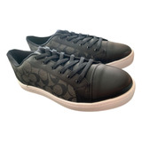 Tenis Coach De Hombre Negros/blancos 5 Al 8 Premium E3tfsg