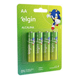 Pilha Elgin Alcalina Aaa Cilíndrica C/4un Kit