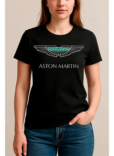 Playera Aston Martin . Negra Para Hombre O Mujer. Casual