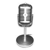 Microfono Vintage De Estudio Usb Streaming Podcast Juegos