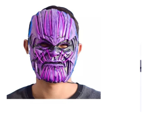 Mascara  Thanos  Con Luces Led  Disfraz Halloween Cotillon 