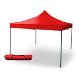 Gazebo Plegable 3x3 Sin Paredes Rojo Gazrk10115