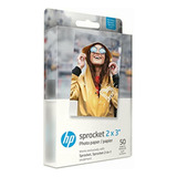 Hp Sprocket Photo Paper-50 Sticky-backed Sheets/2 X 3 In
