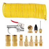 Kit Accesorios Compresor De Aire 12 Piezas Manguera Pistola