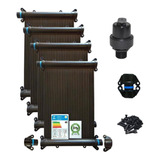 Kit Aquecedor Solar Piscina 15 Placas 3mt Para 13000 Litros