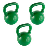 Kit De 3 Unidades Pesas Rusas Kettlebell Pvc 8kg Gimnasio.