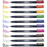 10 Tombow Zebra Sign Brush Punta Flexible Fudenosuke