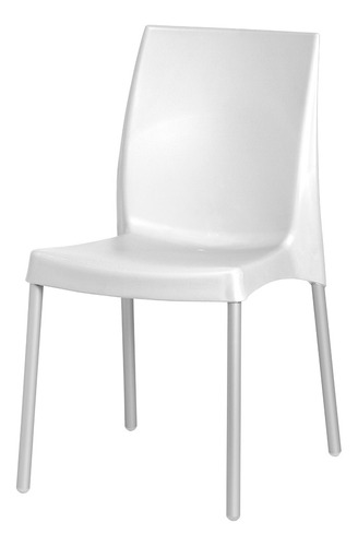 Jogo De Cadeiras Com 4 Plástica Classic Pés De Alumínio 