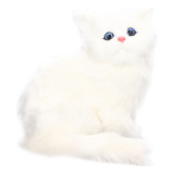 Juguete De Gato Falso De Peluche Blanco De Simulación, Bonit