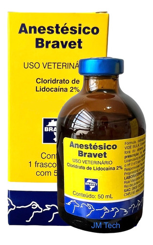 Anestésico Bravet 50ml - Bloqueio Dor Local