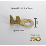 Terminal Ojal P/ Cables De 8 Y 6 Ga / 10mm, 12mm Y 16mm