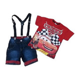 Roupa Conjunto Carros Relampago Mcqueen Com Suspensorio