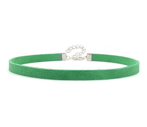 Collar De Cuero De Gamuza Suave Para Hombre Y Mujegreen