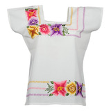 Blusa Bordada Yucateca. Artesanal. Monse. Mayakim