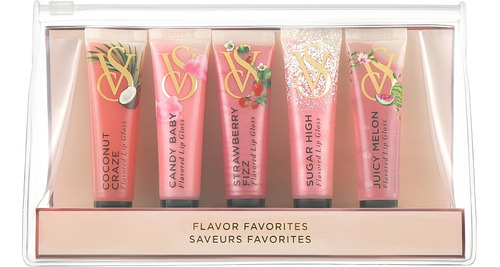 Kit Lip Gloss Victoria`s Secret Flavor Favorites Set 5x13g