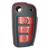  Funda Para Llave Alarma Auto (vw, Seat, Audi) Rojo C/negro