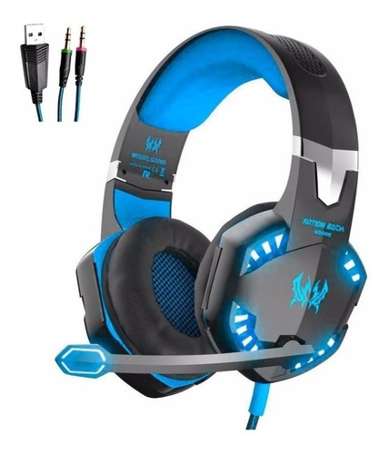 Audifonos Diadema Gamer Kotion G2000 Con Microfono Usb Led 