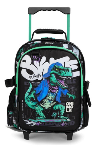 Mochila Skater Dino Carro 14  Chimola Bt91