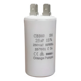 Capacitor 25mfd/250v Condensador Redondo Terminal 25 Uf